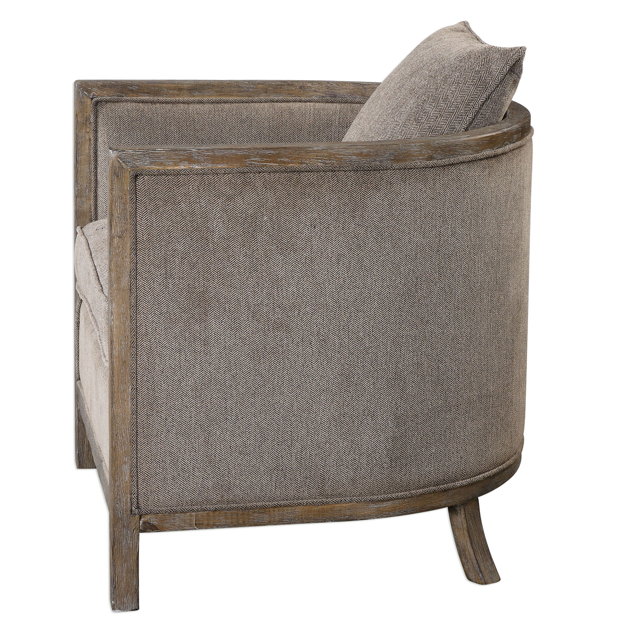 Viaggio Gray Chenille Accent Chair large image 