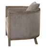 Viaggio Gray Chenille Accent Chair thumbnail 4