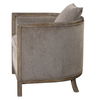 Viaggio Gray Chenille Accent Chair thumbnail 4