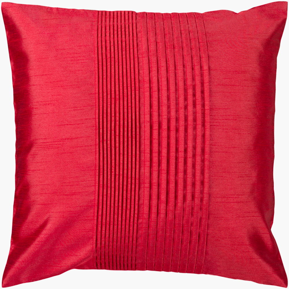 Solid Pleated Accent Pillow, Decorative Pillow by Surya, 18" length x 18" width