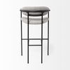 Parker Gray Fabric Seat Black Metal Bar Stool thumbnail 4