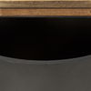 Eclipse Gunmetal Gray Drum Base with Brown Wood Top End/Side Table thumbnail 9