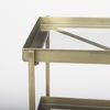 Trey  Gold Metal with Glass Console Table, by Mercana, 72" length x 16" width x 30" height thumbnail 7