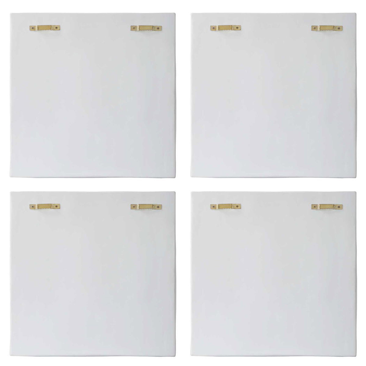 Snowdrift Sculpted White Wall Decor Set/4, Sculptural Wall Art by Uttermost, 15.25" width x 15.25" height x 3" depth View 8