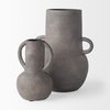 Armani 6.7H Brown-Gray Double Ear Vase, by Mercana, 4.92" length x 4.13" width x 6.69" height thumbnail 13