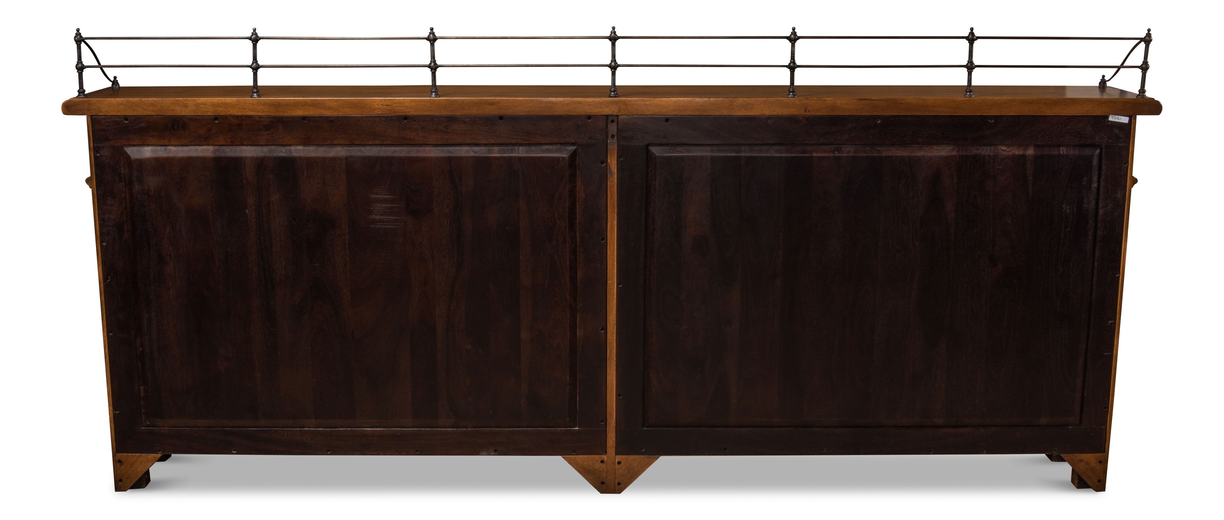 Covent Gardens Sideboard, Fruitwood, Cabinets & Sideboard by Sarreid, 96" length x 12" width x 43" height View 3