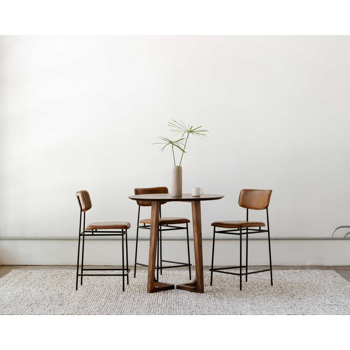 Sailor Counter Stool Brown, Counter & Bar Stool by Moe's Home, 18.1" width x 42.5" height x 21.5" depth View 6
