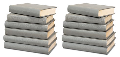 Shagreen Books, Set Of 12, Storm Grey