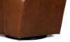 Taft Leather Swivel Chair, Havana Brown, Seating by Sarreid, 32" length x 30" width x 33" height thumbnail 8
