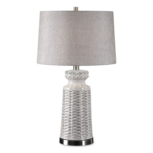 Kansa Distressed White Table Lamp