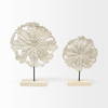Kamara II (Large) 16L x 4W White Washed Wood with Antiqued Silver  Botanical Decorative Object, by Mercana, 15.95" length x 4" width x 22.24" height thumbnail 3