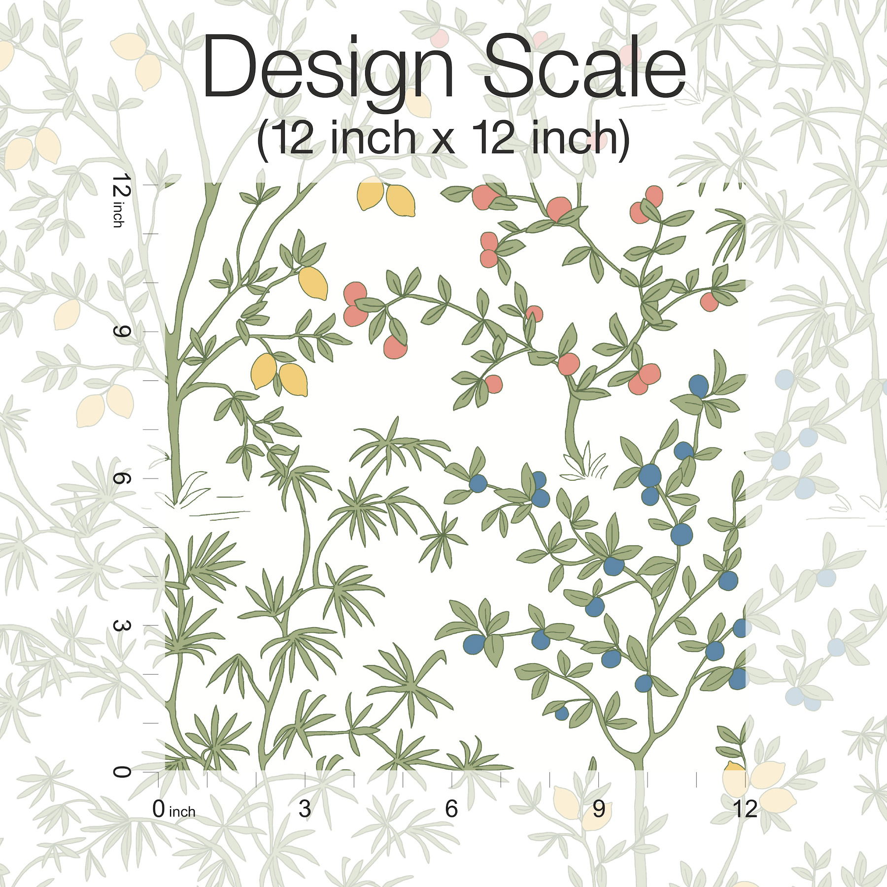 Lemon Grove White Peel & Stick Wallpaper, by York Wall, 20' length x 1'8.5" width x 0.02" depth View 5