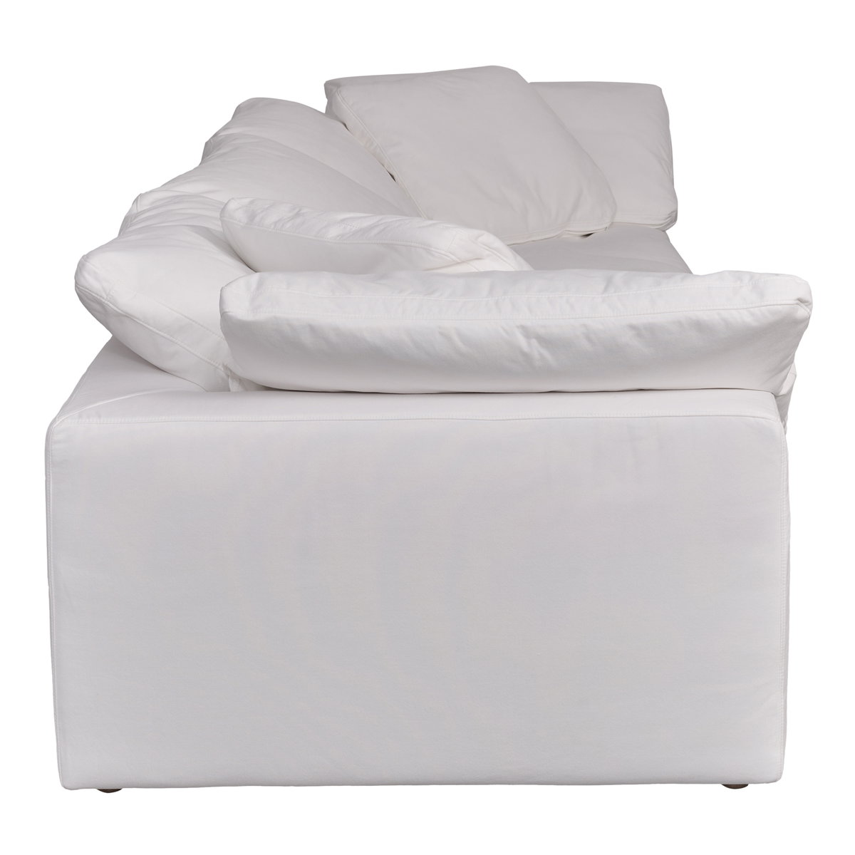 Terra Modular Sofa Cream White, Sectional Sofa by Moe's Home, 114" width x 32" height x 38" depth View 3
