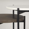 Larkin Marble & Dark Brown Wood Tabletop Nesting End/Side Tables thumbnail 5