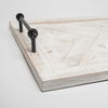 Alfred 35L x 16W Natural Wooden Herringbone Rectangular Tray thumbnail 4