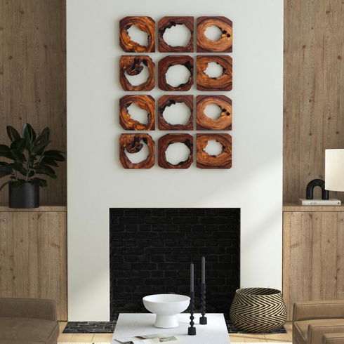 Adlai Wood Wall Art Set/6