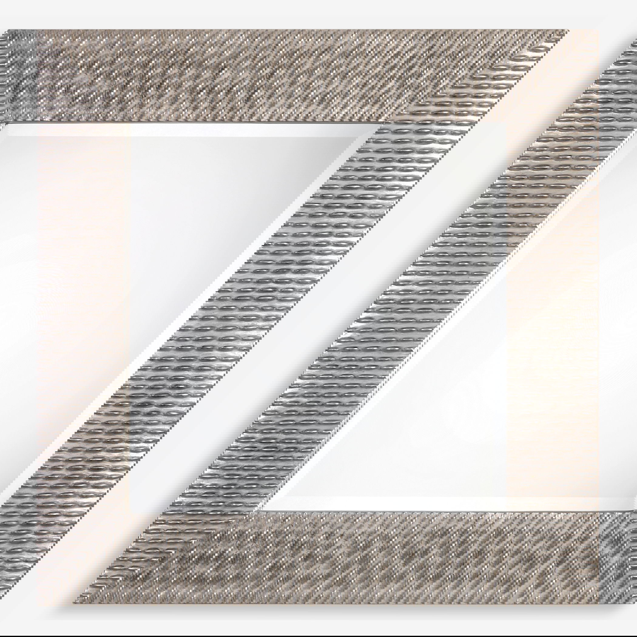 Cressida Distressed Silver Square Mirror, by Uttermost, 40" width x 40" height x 2" depth View 1