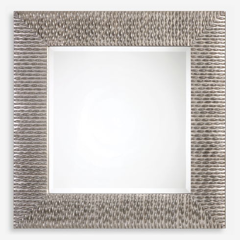 Cressida Distressed Silver Square Mirror