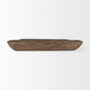 Athena Set of 2 Extra Large Medium Brown Reclaimed Wood Trays, Decorative Tray by Mercana, 34" length x 8" width x 5" height thumbnail 8