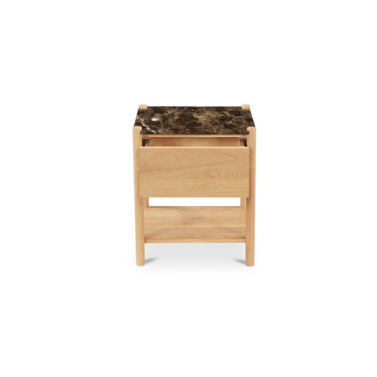 Elio Nightstand Dark Emperador Marble, by Moe's Home, 20" width x 24" height x 17" depth View 5