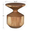 Lynx Hourglass Accent Table, Side & End Table by Uttermost, 17.5" width x 20" height x 17.5" depth thumbnail 3