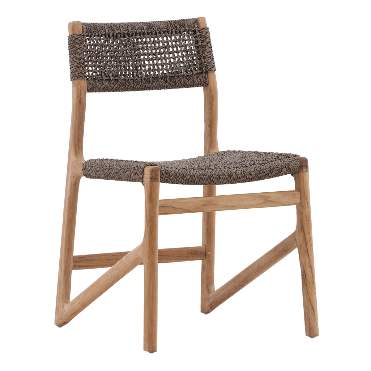 Ysidro Outdoor Dining Chair Grey, by Dovetail, 18.75" width x 32" height x 21.75" depth View 1