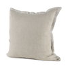 Mae 20L x 20W Beige Fabric Pillow Cover, Decorative Pillow by Mercana, 20" length x 20" width x 0.2" height thumbnail 1