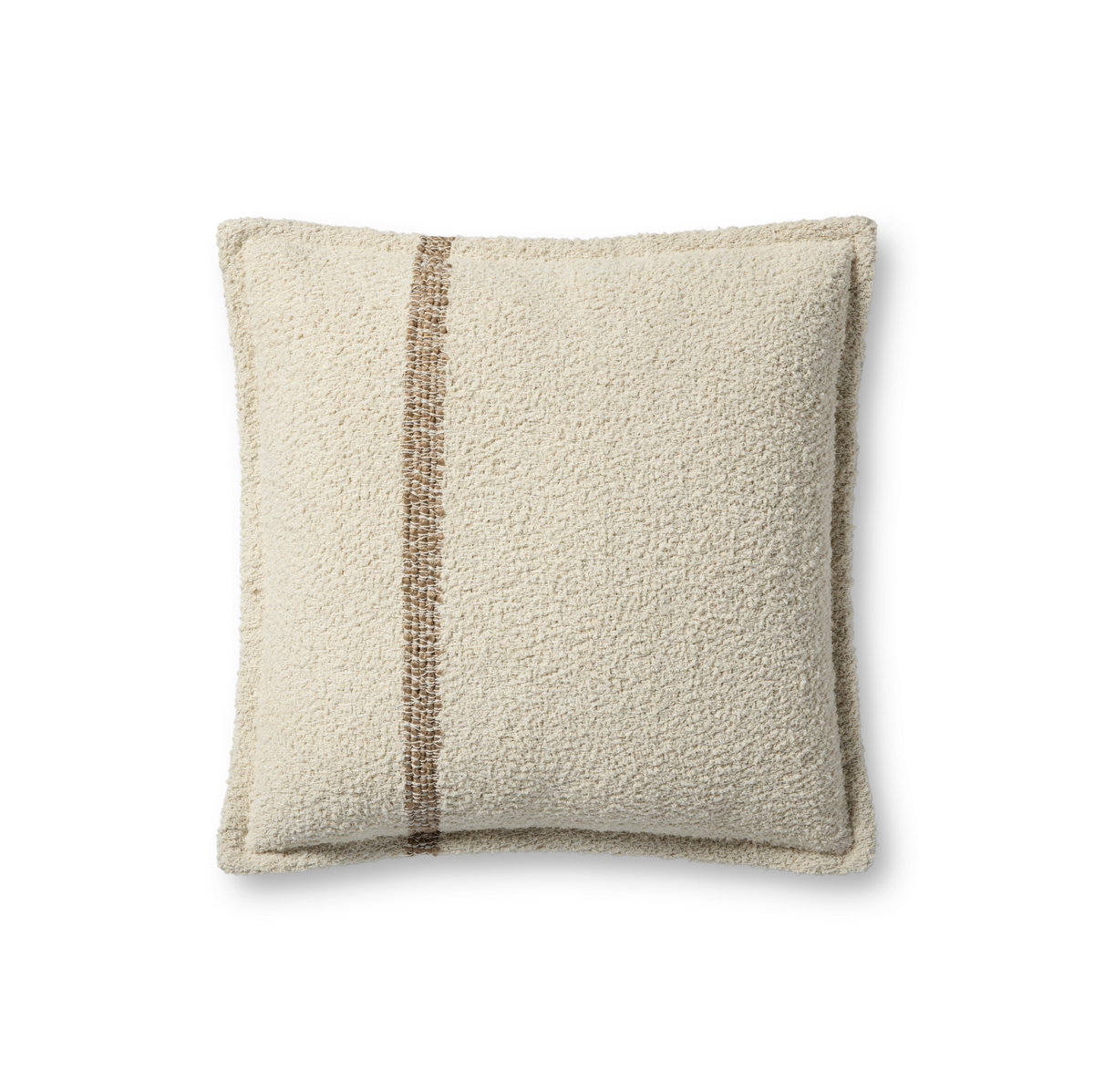 Brigette Romanek x Loloi Natural Pillow, Decorative Pillow, 18" length x 18" width View 1