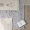 Kolt 5x8 Neutral Geometric Patterned Wool Area Rug, by Mercana, 8' length x 5' width x 0.98" height thumbnail 3