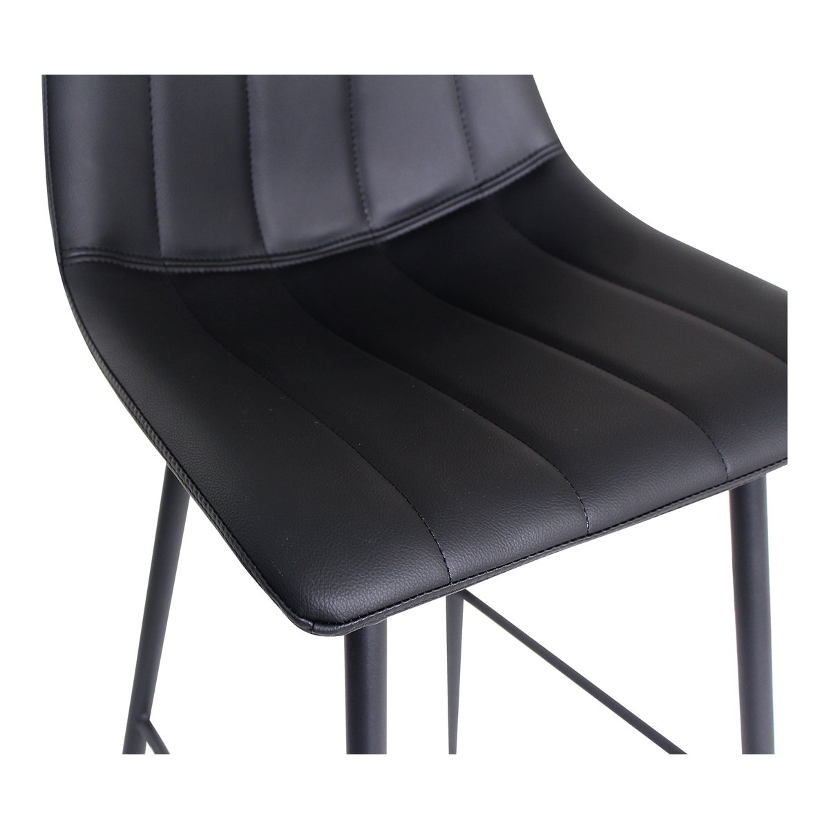 Alibi Barstool Matte Black - Set Of Two, Counter & Bar Stool by Moe's Home, 17.7" width x 41.5" height x 20" depth View 6