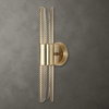 Cret 2 Light LED Brass Sconce, by Uttermost, 4.75" width x 18.25" height x 5.12" depth thumbnail 2