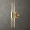 Cret 2 Light LED Brass Sconce thumbnail 1