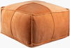 Cotton Velvet Pouf, Ottoman by Surya, 24" width x 13" height thumbnail