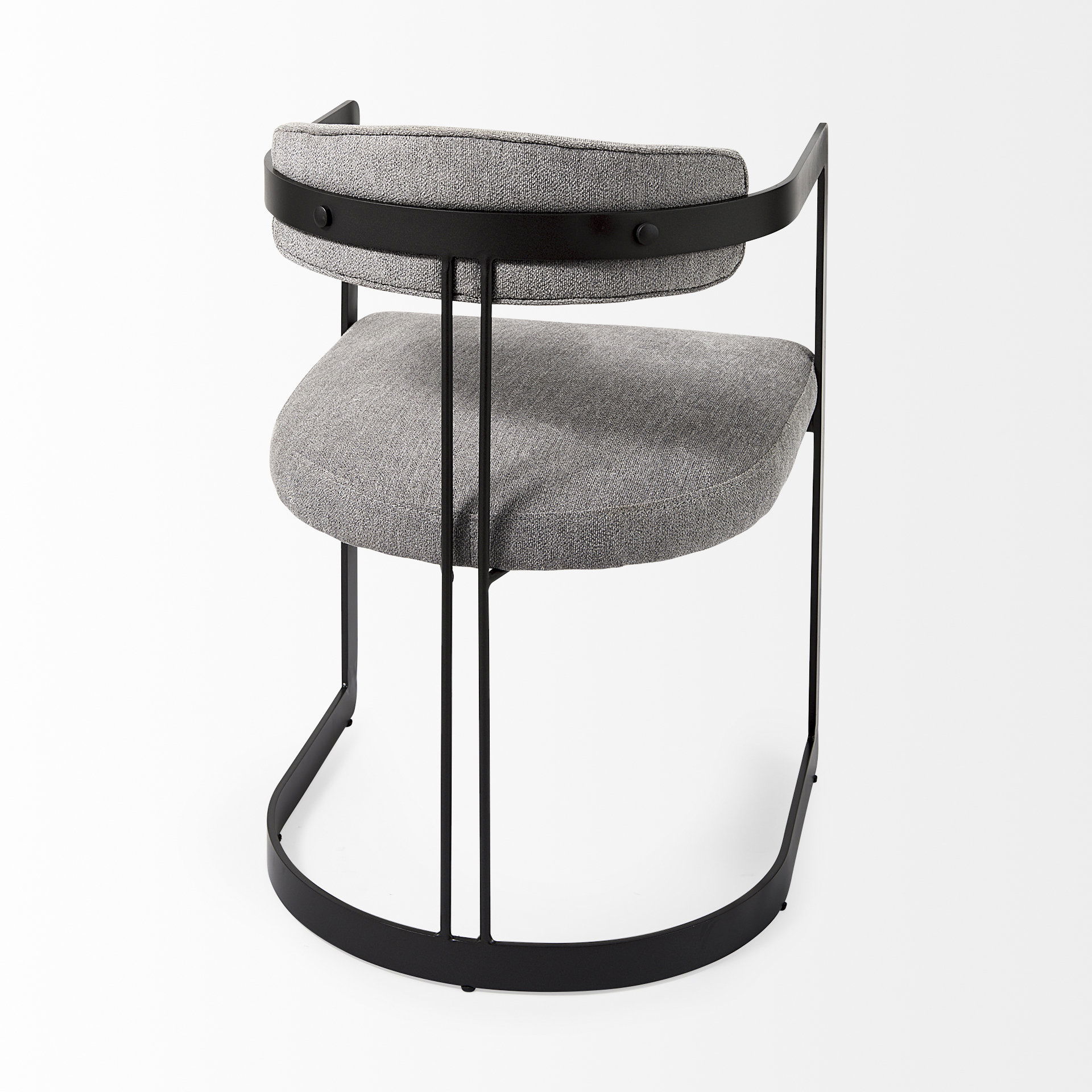 Hollyfield 20.5 x 21.3 x 29.5 Gray Fabric Seat with Gray Iron Frame Dining Chair large image 