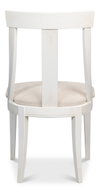 Deco Side Chair Cortina White Taupe, by Sarreid, 1'9" length x 1'8" width x 3'3" height thumbnail 10