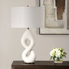 Meridian Ivory Stone Table Lamp, by Uttermost, 1'5" width x 2'5" height x 1'5" depth thumbnail 4