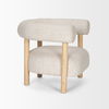 Gianna Open Back Light Brown Wood with Oatmeal Fabric Accent Chair thumbnail 6