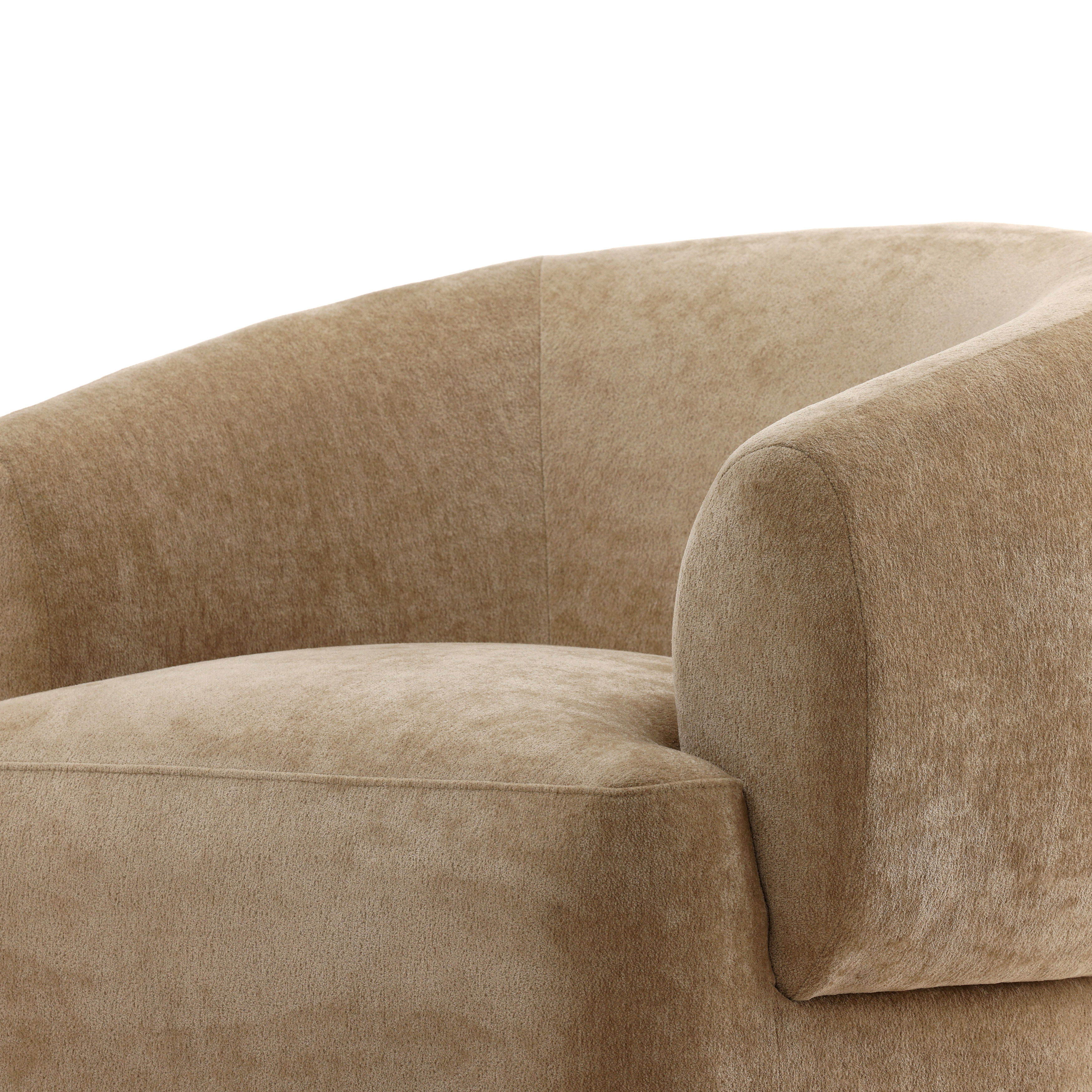 Billie Swivel Chair Sand, Accent Chair by Dovetail, 37" width x 30" height x 33.75" depth View 6