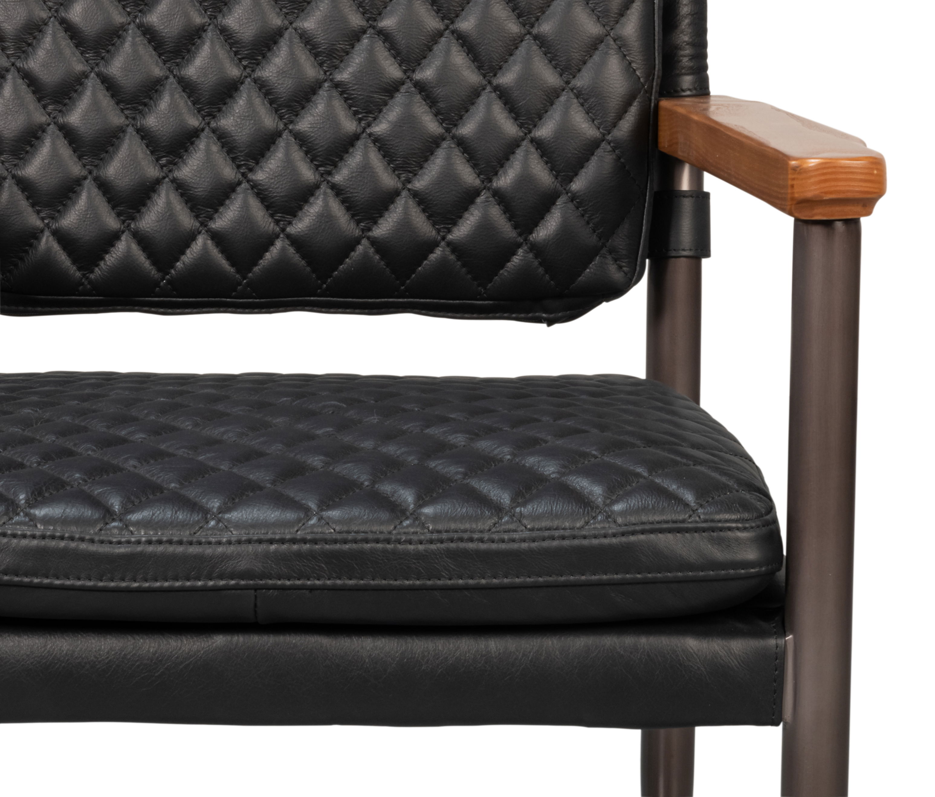 The Harley Chair, Onyx Black Leather large image 