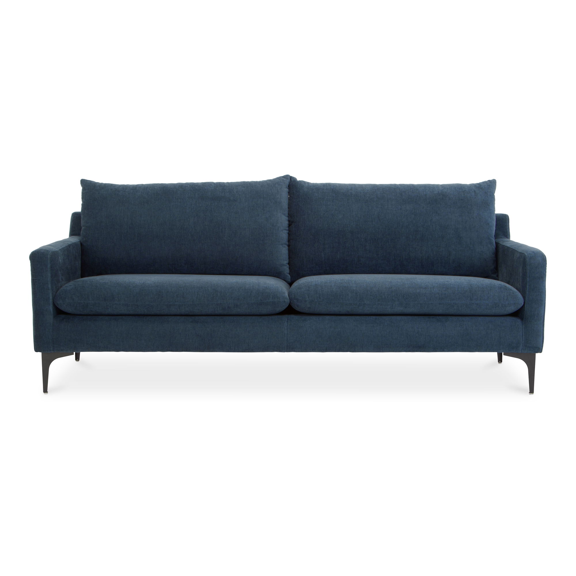 Paris Sofa Blue, Sofas & Sectional by Moe's Home, 80" width x 27" height x 35" depth View 1