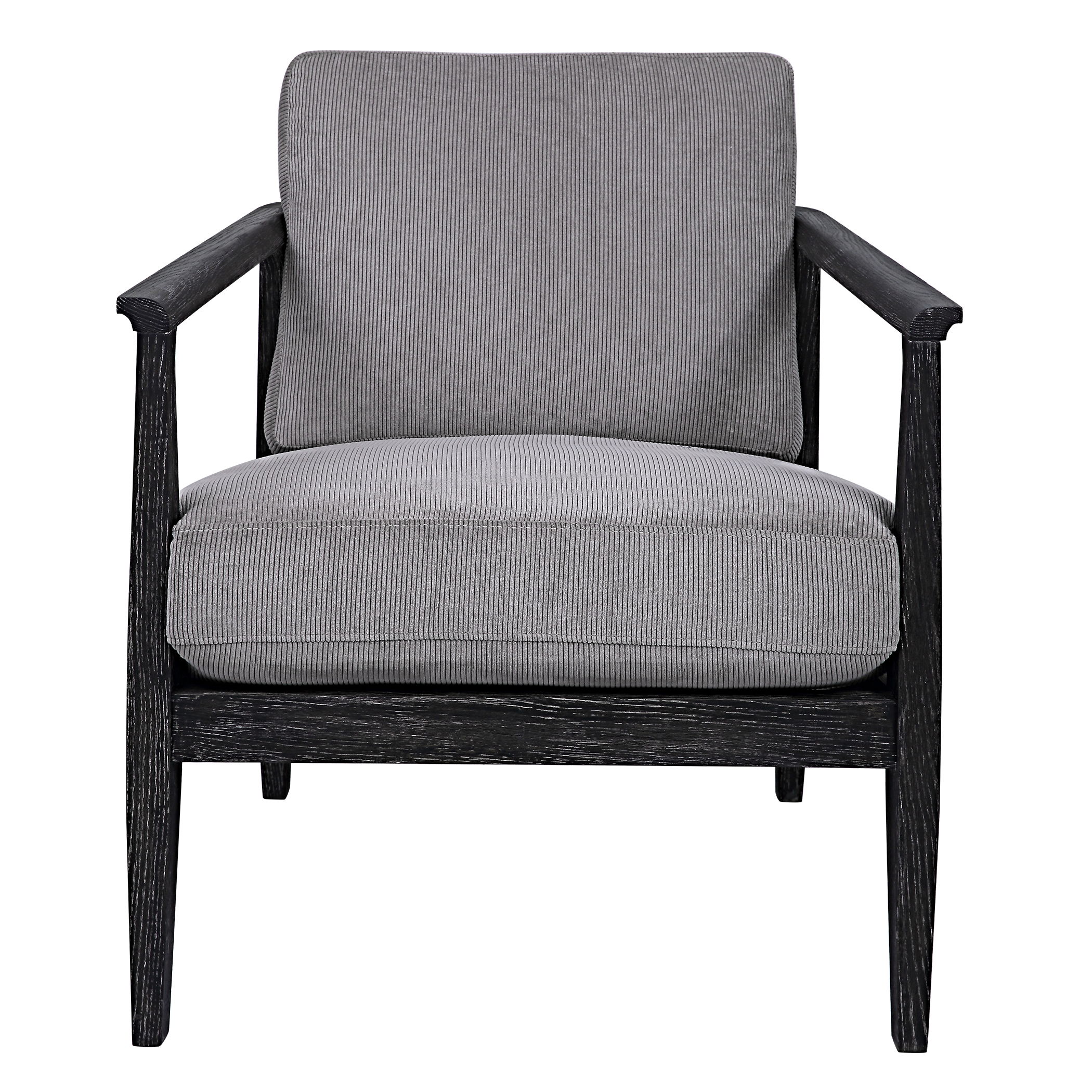 Brunei Modern Gray Accent Chair, Furniture by Uttermost, 28.25" width x 33.5" height x 32.5" depth View 1