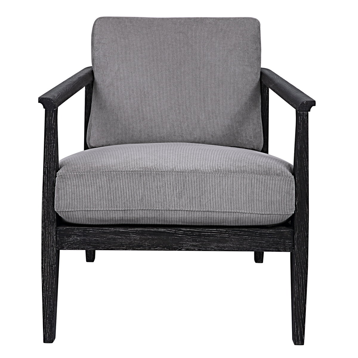 Brunei Modern Gray Accent Chair, Furniture by Uttermost, 28.25" width x 33.5" height x 32.5" depth View 1