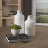 Tisha Small White with Terracotta Distressing Metal Vase thumbnail 1