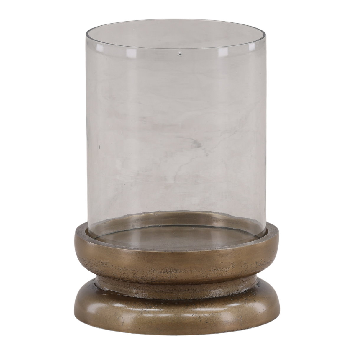 Fairmont Candle Holder Antique Brass Large, Decor by Dovetail, 9.5" width x 15" height x 9.5" diameter x 9.5" depth View 1