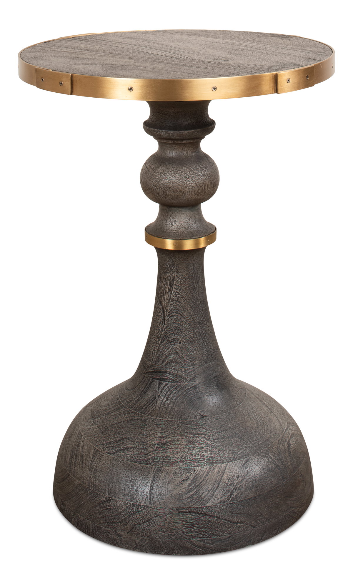 Upturned Goblet Side Table, by Sarreid, 1'4" length x 1'4" width x 2' height View 2