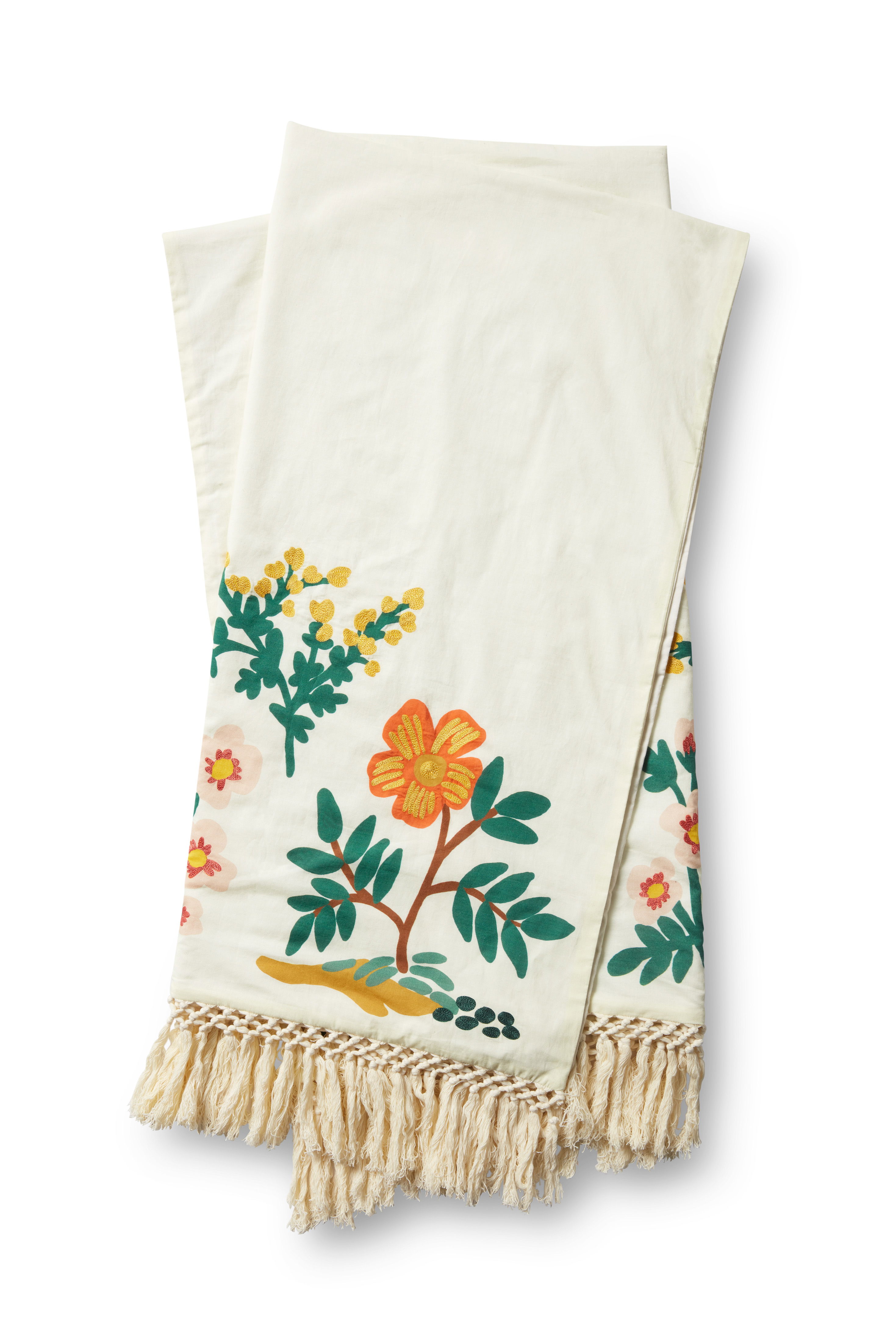 Rifle Paper Co. x Loloi Wildwood Throw, Blankets & Throw, 50" length x 60" width