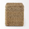 Aylin 16.5' Square Brown Jute Pouf, Ottoman by Mercana, 16.5" length x 16.5" width x 17.75" height thumbnail 3