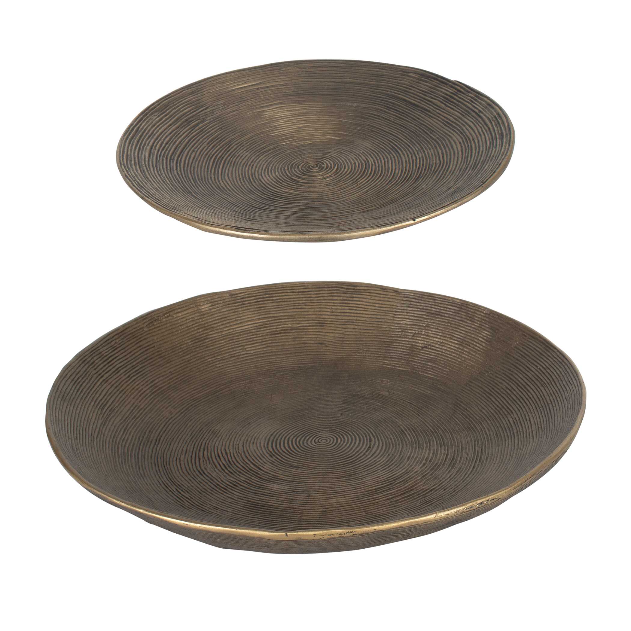 Stratum Round Brass Bowls Set/2 large image 