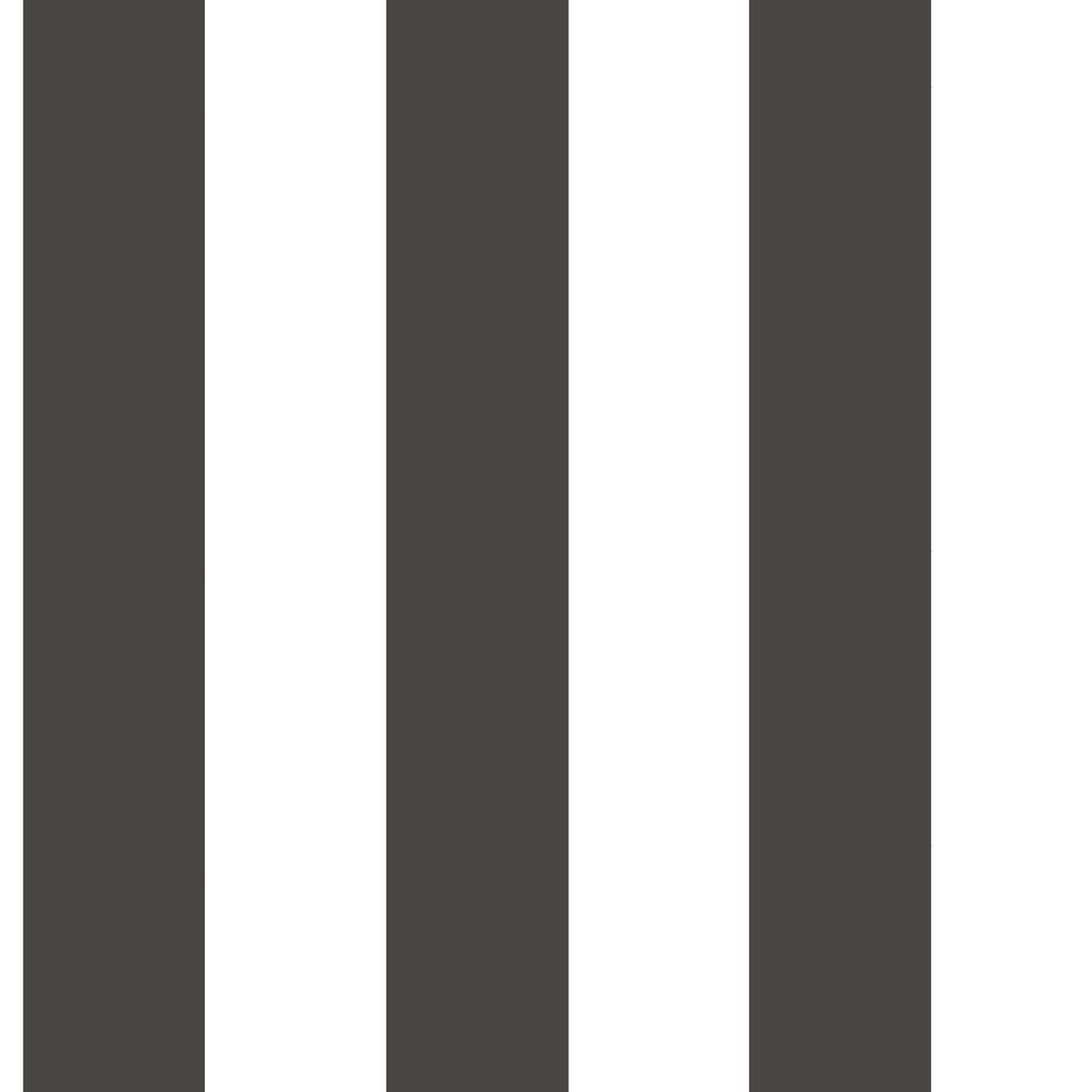 3-in Stripe Black & White Wallpaper, by York Wall, 33' length x 1'8.5" width x 0.02" depth View 1