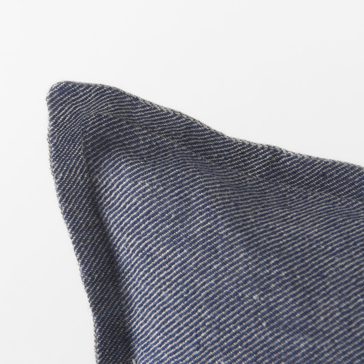 Aubrielle 14x26 Gray and Blue Fabric Color Blocked Pillow Cover, Decorative Pillow by Mercana, 14" length x 26" width x 0.2" height View 7